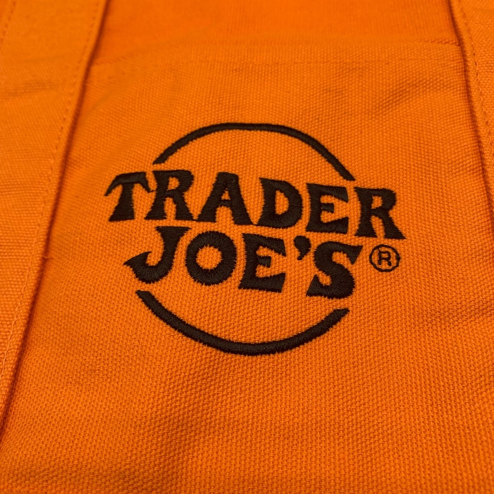 Trader Joe's Halloween Trick or Treat Orange Tote Bag - Picture 4 of 12